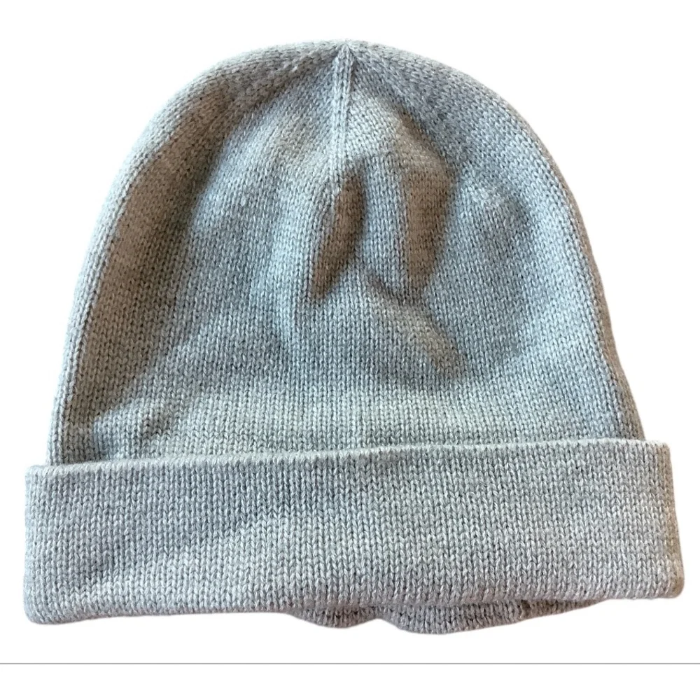 Kate Spade Grey & Cream Bow Beanie Luxury Winter Casual
